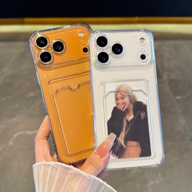 Phone Wallet Combo - حافظة شفافة بفتحة للبطاقات لهواتف iPhone