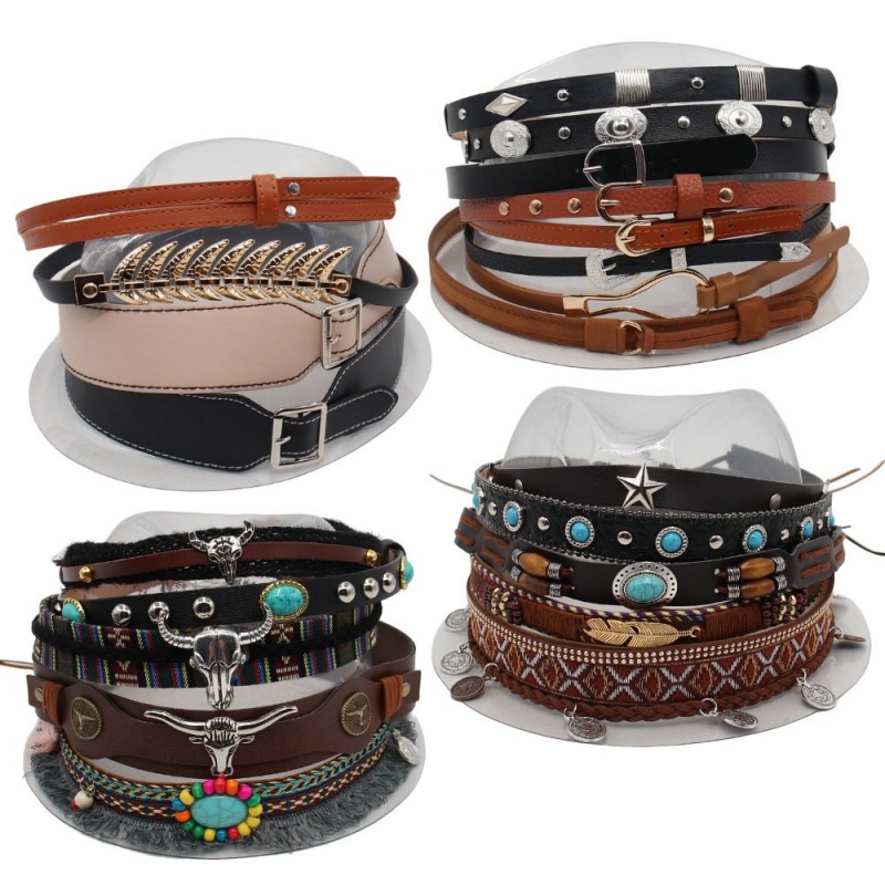 Men Accessories Ethnic - حزام بتصميم عرقي عتيق، عصابة رأس،