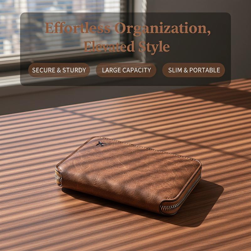 Passport Wallet Rfid - حافظة جواز سفر بسحاب، سعة كبيرة،