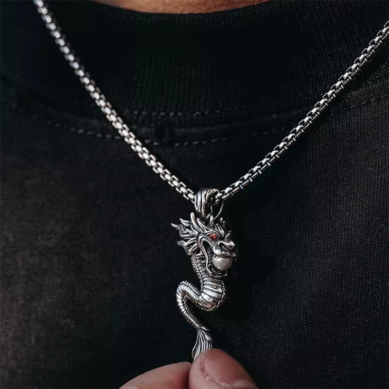 Men Accessories Ethnic - العرقية نمط زودياك الحيوان قلادة الرجال