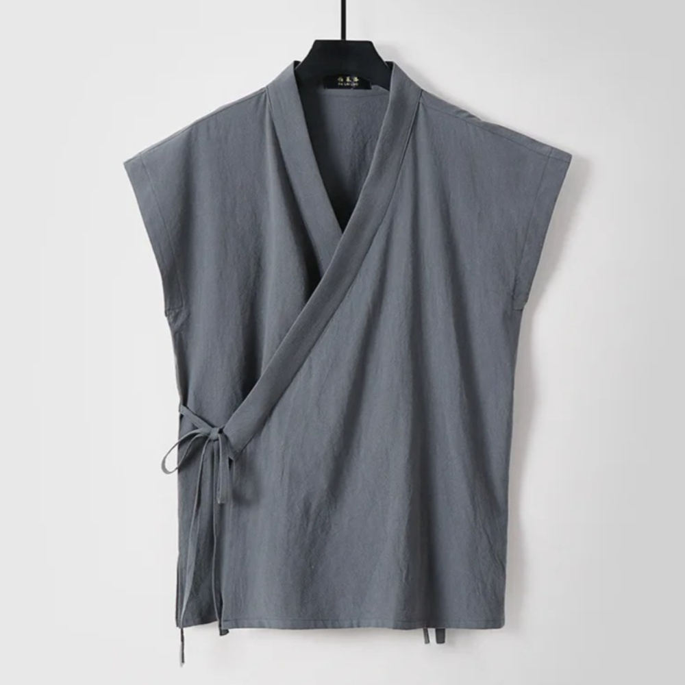 Men'S Kimono Accessories - قميص رجالي صيني بدون أكمام من