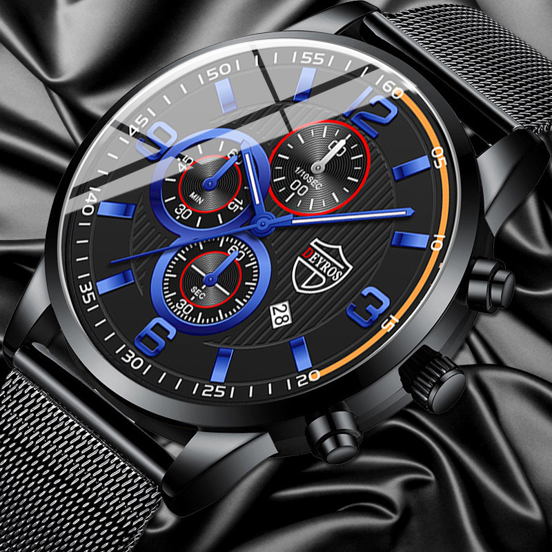 Men Accessories For Wrist - ساعة يد رجالية فاخرة بحركة كوارتز،