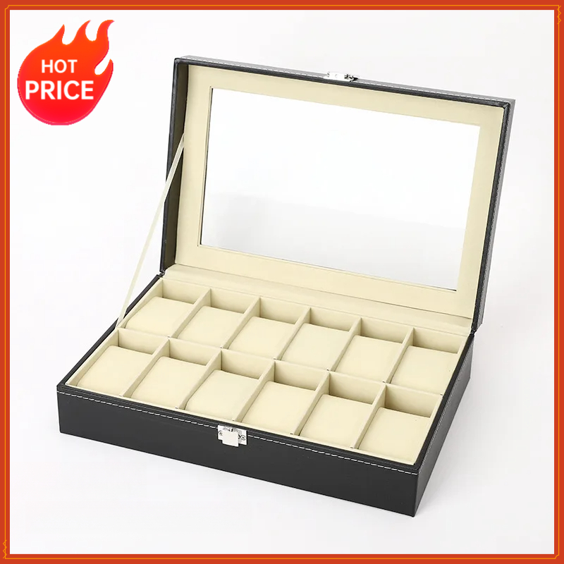 صندوق ساعات من الجلد الصناعي ب - مراجعة Men Accessories Organiser وسعره