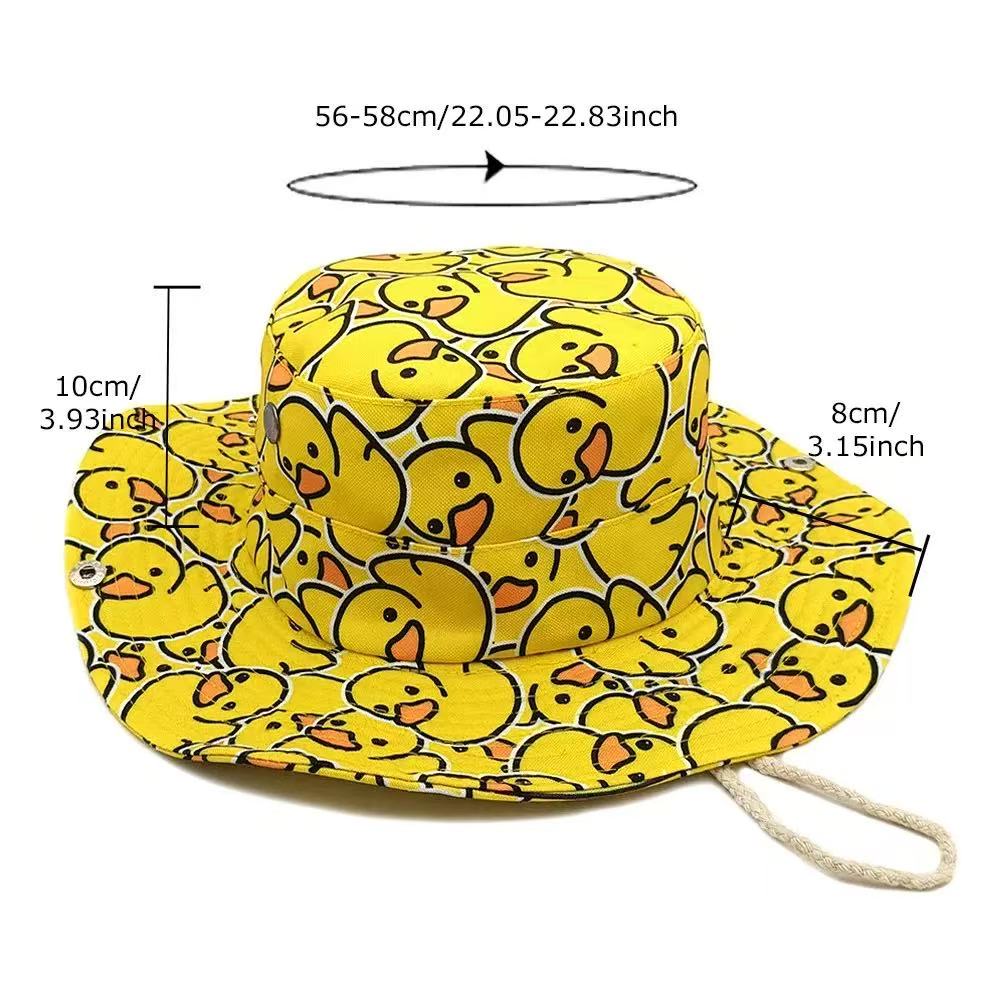 قبعة دلو كرتونية بتصميم بطة صف - مراجعة Men'S Yellow Accessories وسعره
