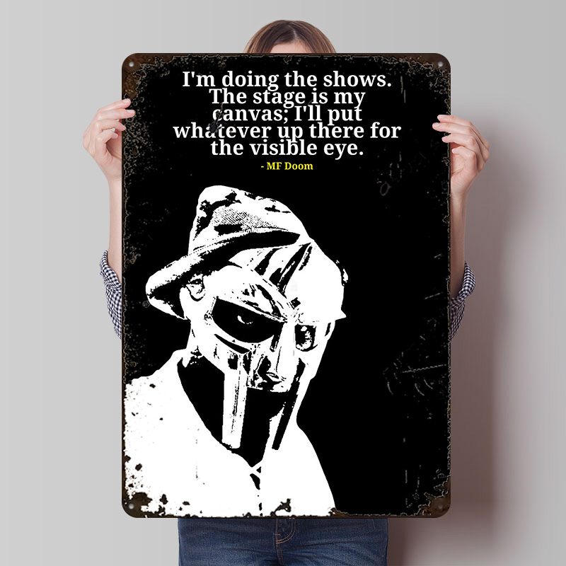 لوحة معدنية بتصميم MF Doom، فن - مراجعة Men'S Accessories Quotes وسعره