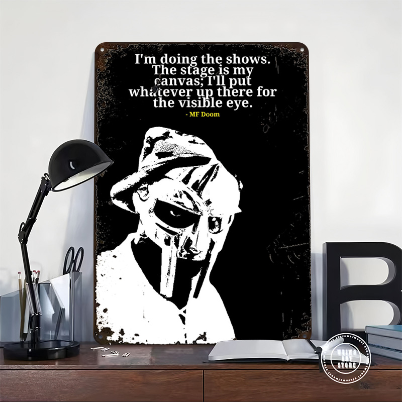 لوحة معدنية بتصميم MF Doom، فن - مراجعة Men'S Accessories Quotes وسعره