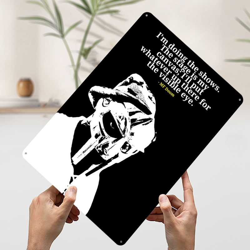 لوحة معدنية بتصميم MF Doom، فن - مراجعة Men'S Accessories Quotes وسعره