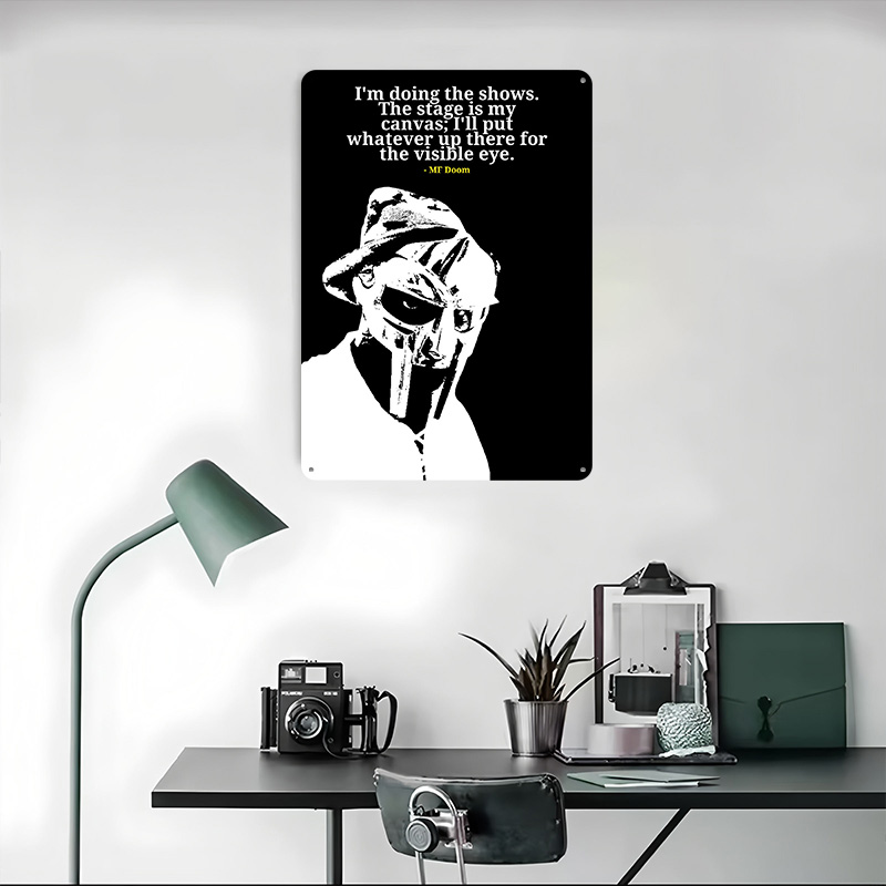 لوحة معدنية بتصميم MF Doom، فن - مراجعة Men'S Accessories Quotes وسعره