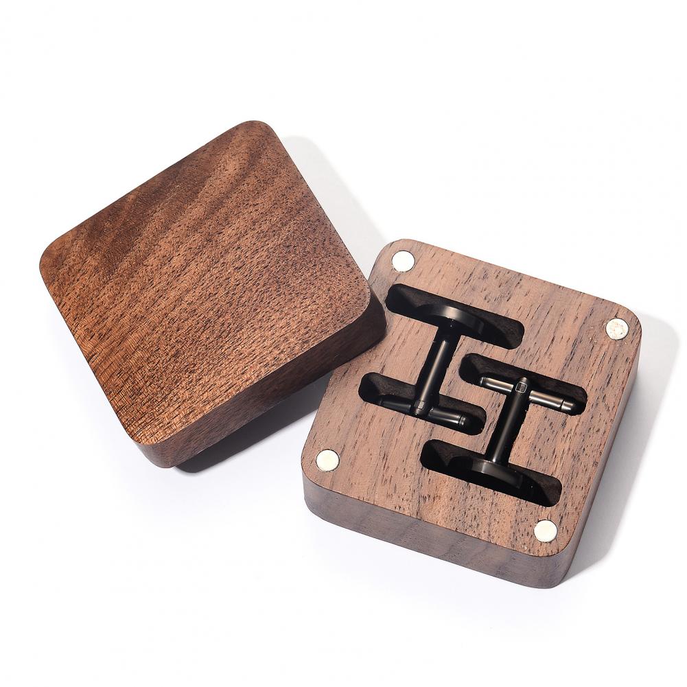 صندوق أزرار أكمام من خشب الجوز - مراجعة Men Accessories Organiser وسعره