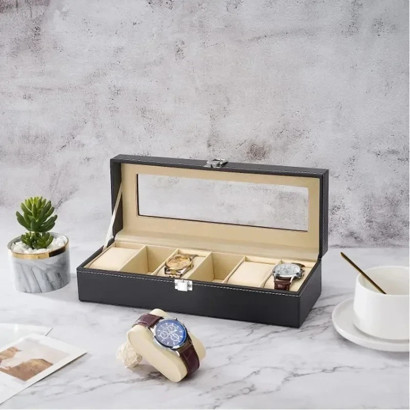 صندوق ساعات من الجلد الصناعي م - مراجعة Men Accessories Organiser وسعره