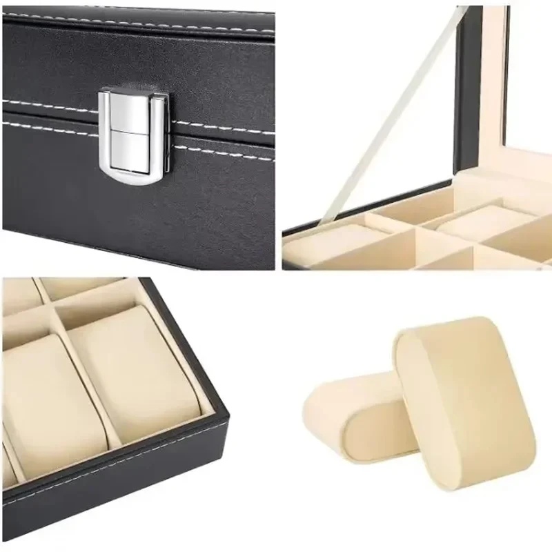 صندوق ساعات من الجلد الصناعي م - مراجعة Men Accessories Organiser وسعره