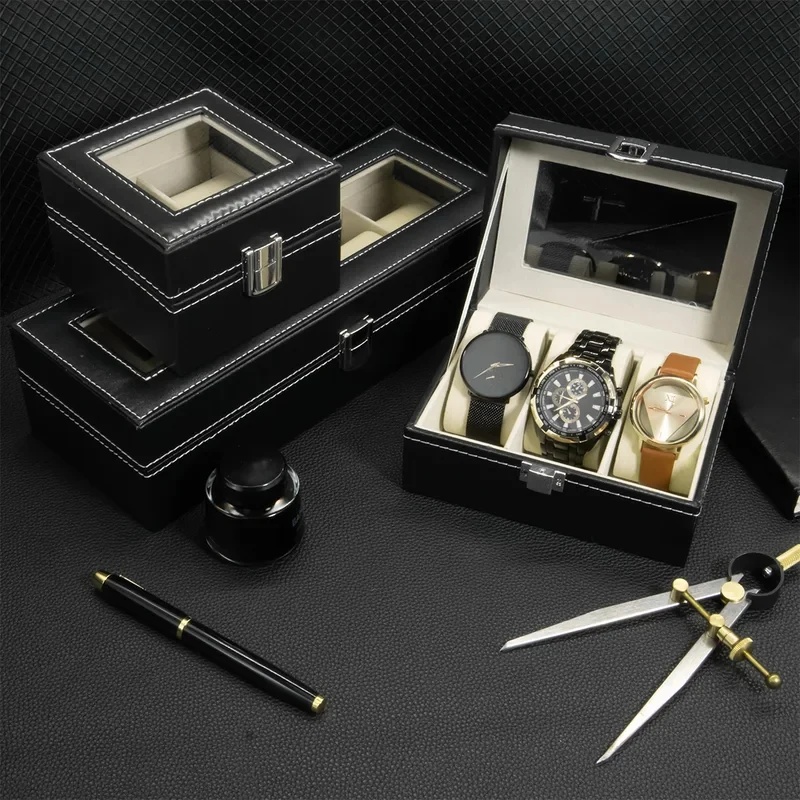 صندوق ساعات من الجلد الصناعي م - مراجعة Men Accessories Organiser وسعره