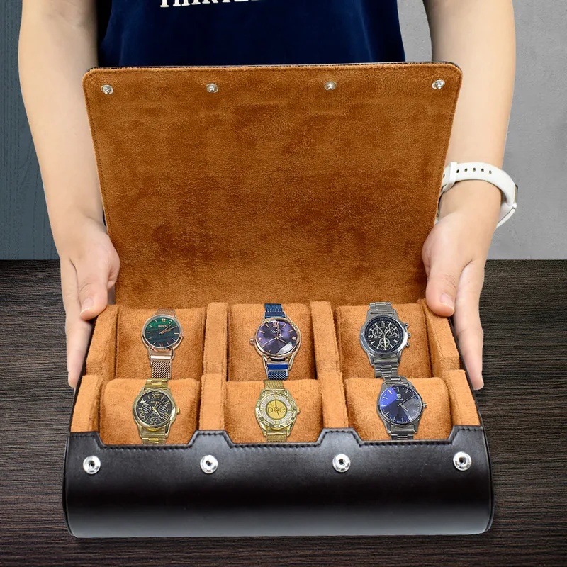حافظة ساعات محمولة بـ 6 فتحات، - مراجعة Men Accessories Organiser وسعره