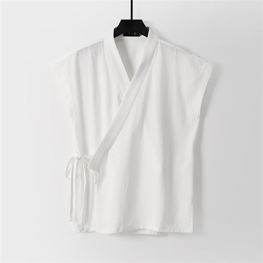 قميص رجالي صيني بدون أكمام من  - مراجعة Men'S Kimono Accessories وسعره