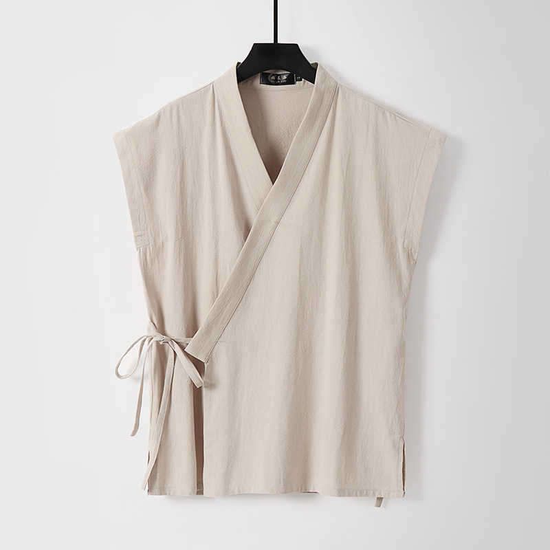قميص رجالي صيني بدون أكمام من  - مراجعة Men'S Kimono Accessories وسعره