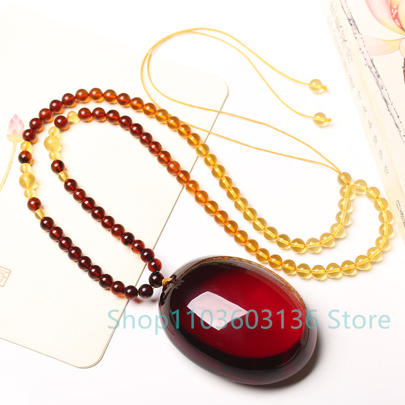 شمع العسل الطبيعي قلادة منحوتة - مراجعة Men Accessories Ethnic وسعره