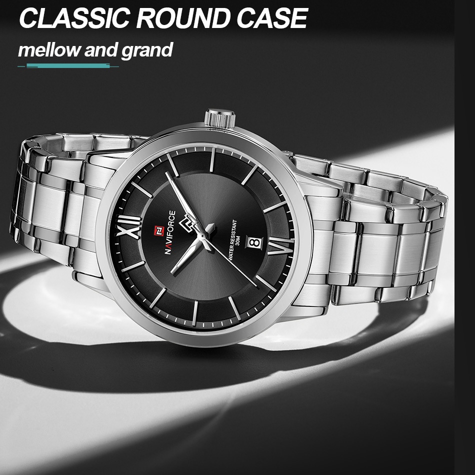 NAVIFORCE ساعات للرجال موضة تق - مراجعة Men Accessories For Wrist وسعره